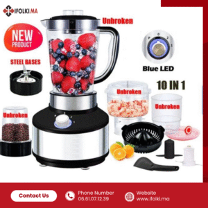 tödlich Mixeur Et Hachoir multifonction 1000w incassable